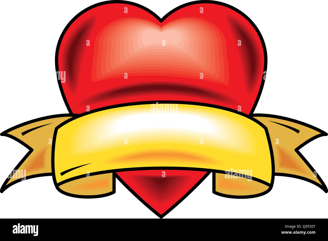 heart and ribbon tattoo Stock Vector Image & Art - Alamy