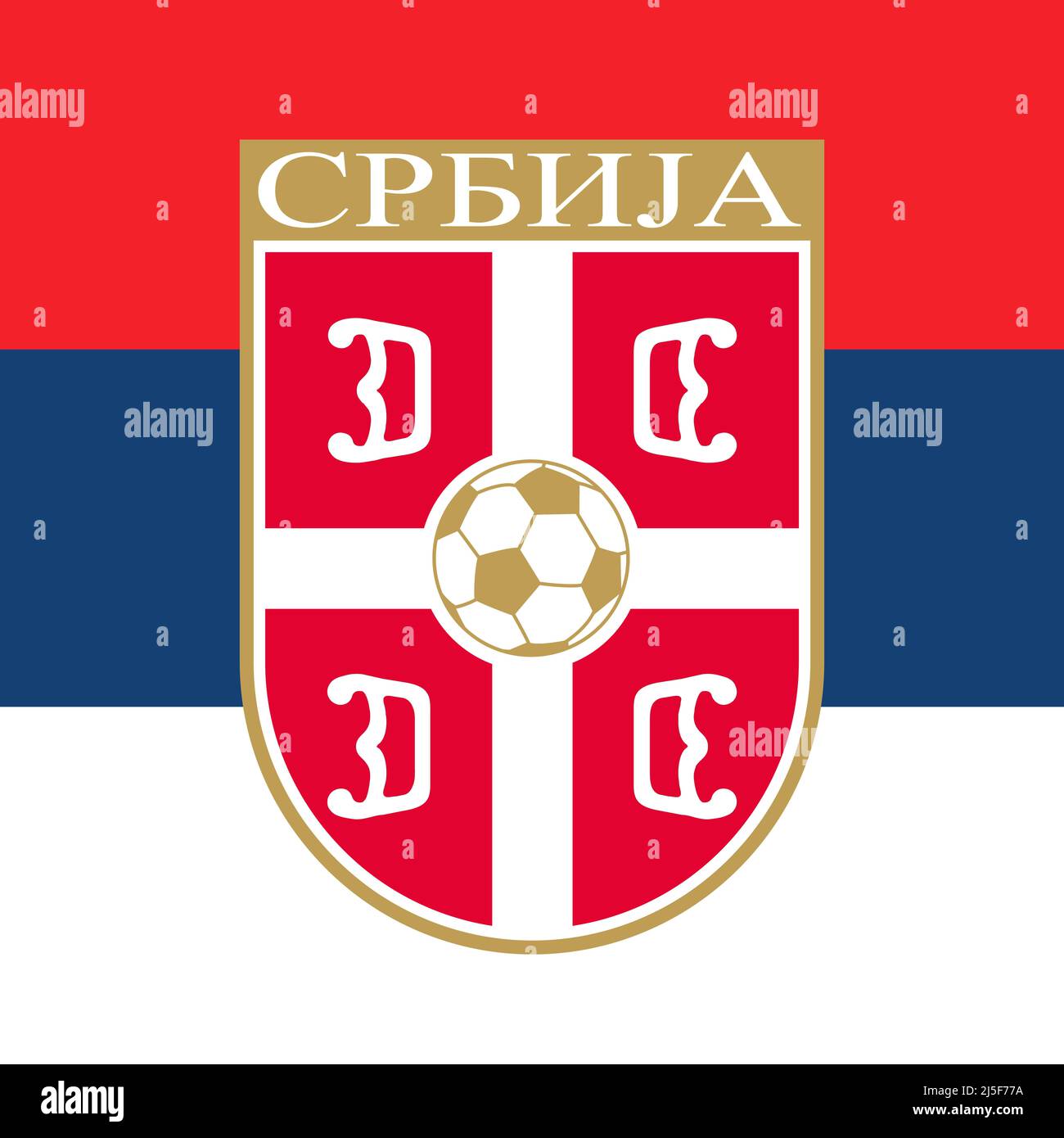 Serbia flag football hi-res stock photography and images - Alamy