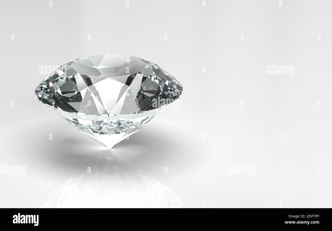 Diamond isolated on white background 3D rendering Stock Photo - Alamy