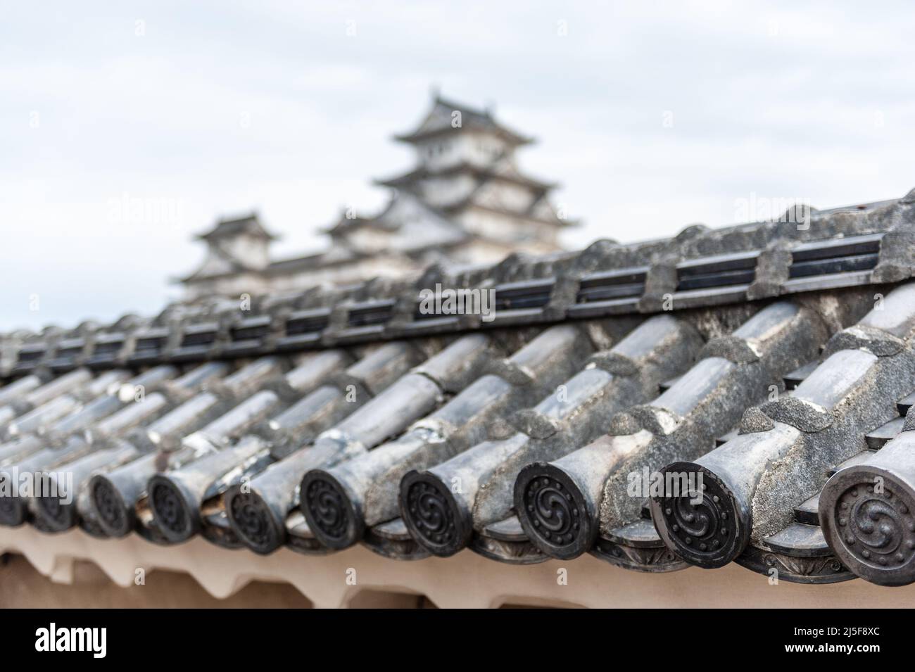 Himeji, Japan Januari 6, 2020. Exterior of the worldfamous Himeji