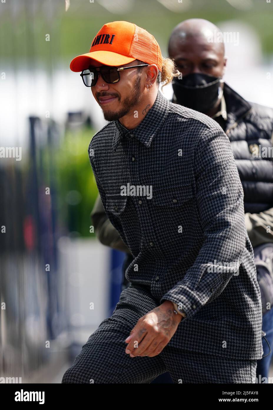 Mercedes' Lewis Hamilton before 
