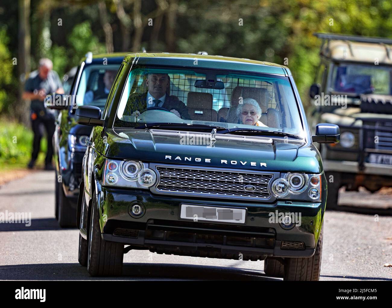 Sandringham, UK. 21st Apr, 2022. Queen Elizabeth II seen on her 96th