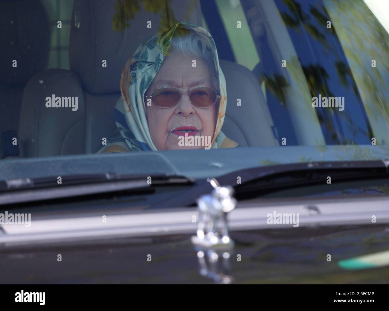 Sandringham, UK. 21st Apr, 2022. Queen Elizabeth II seen on her 96th