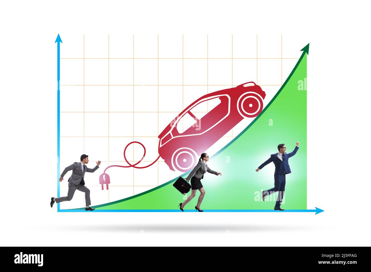 Growth of the electric car usage concept Stock Photo Alamy