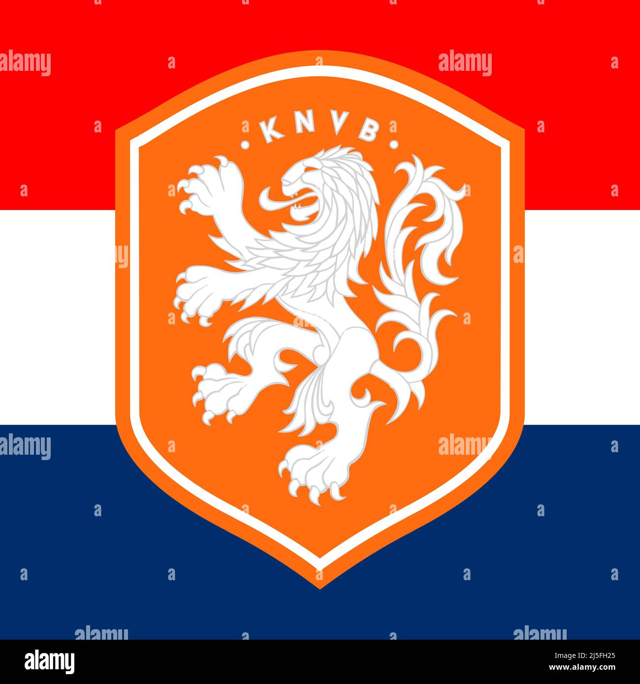 Logo of the Dutch Football Association Koninklijke Niederlandse Voetbal  Bond KNVB and the National team - Netherlands Stock Photo - Alamy