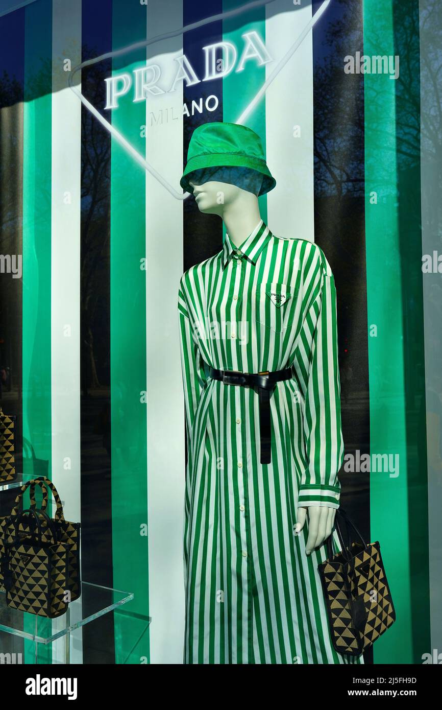 Prada window display with shop mannequin on Königsallee in Düsseldorf/Germany  Stock Photo - Alamy