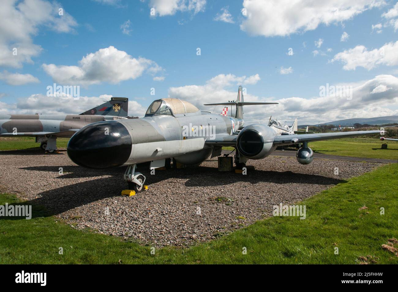 Solway Aviation Museum - Armstrong Whitworth Meteor NF14 WS832 Stock Photo