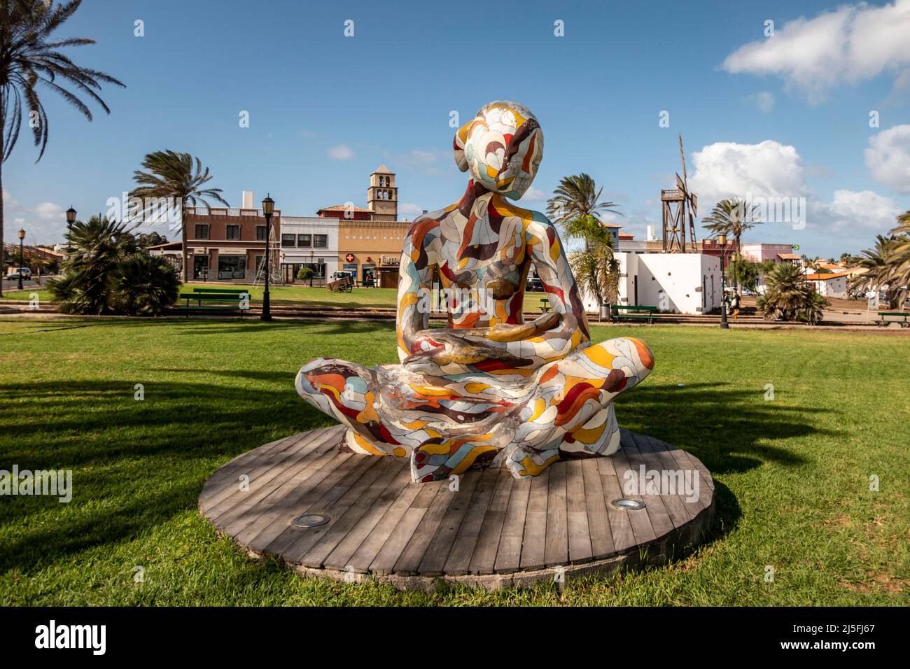 Skulptur , Shopping Center, Corralejo, Fuerteventura, Kanarische Inseln, Spanien Stock Photo