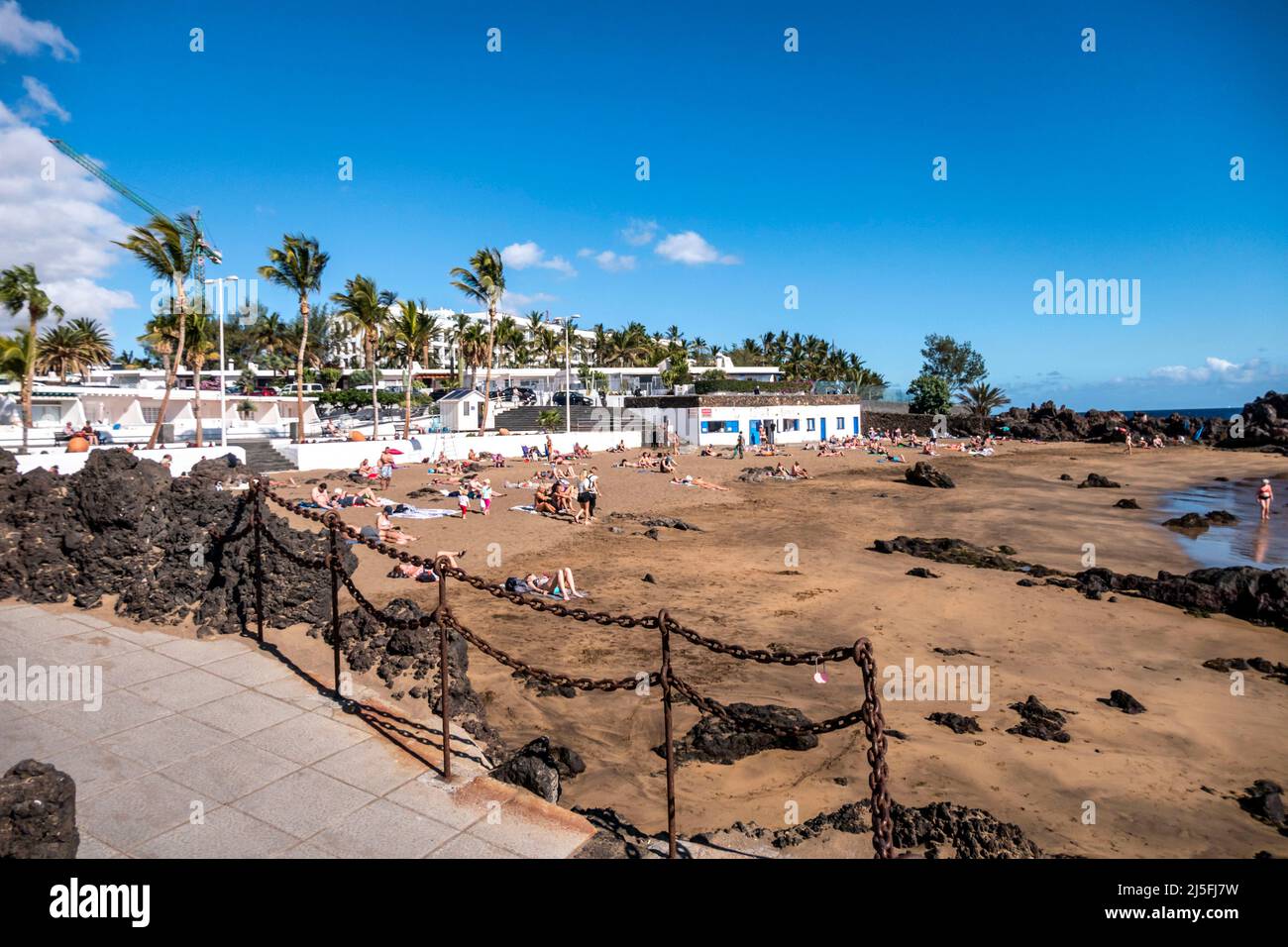 Playa Chica Puerto Del Carmen Badestrand Lanzarote Kanarische playa-chica-puerto-del-carmen-badestrand-lanzarote-kanarische
