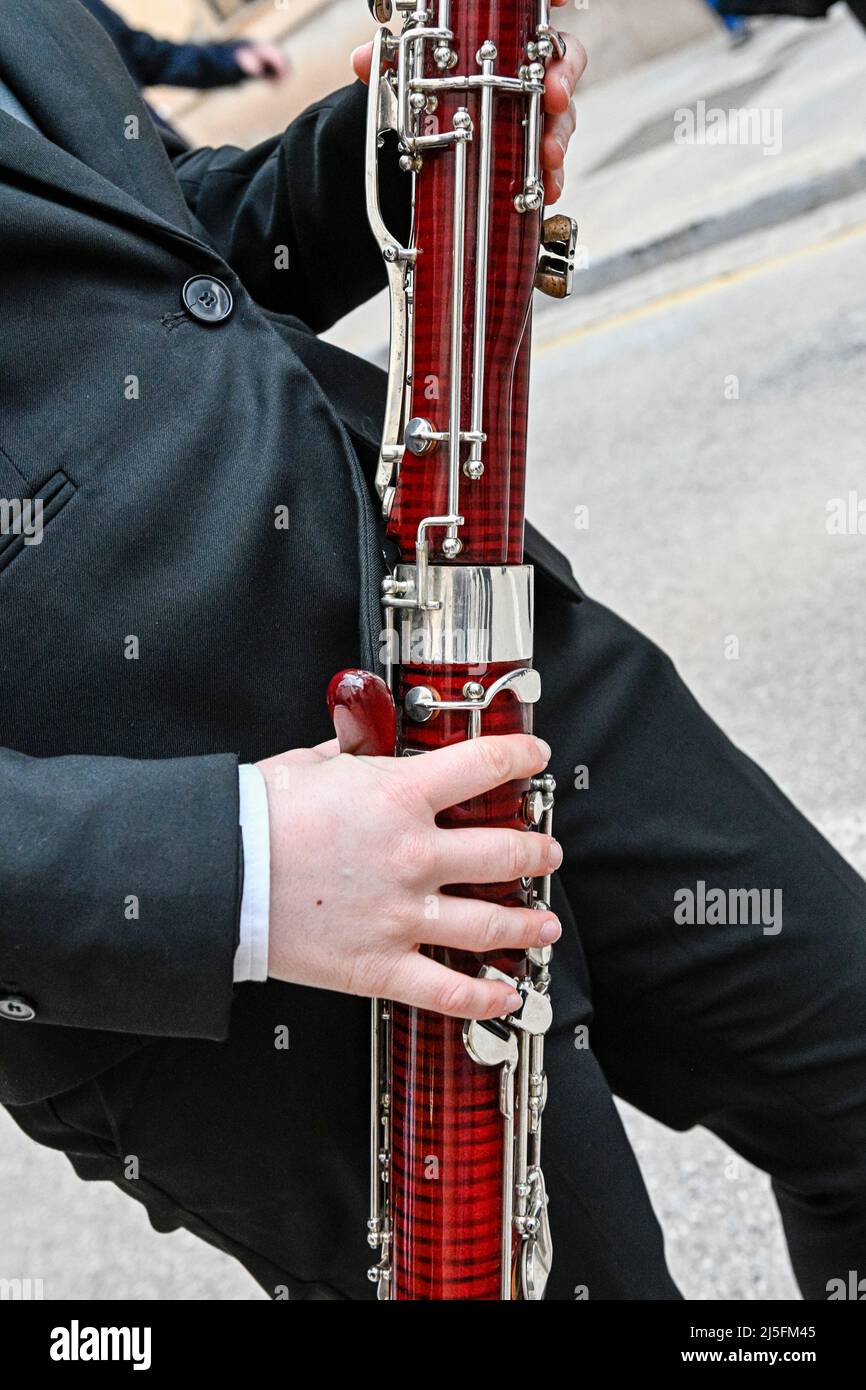 The bassoon is a woodwind instrument with a double reed Stock Photo - Alamy