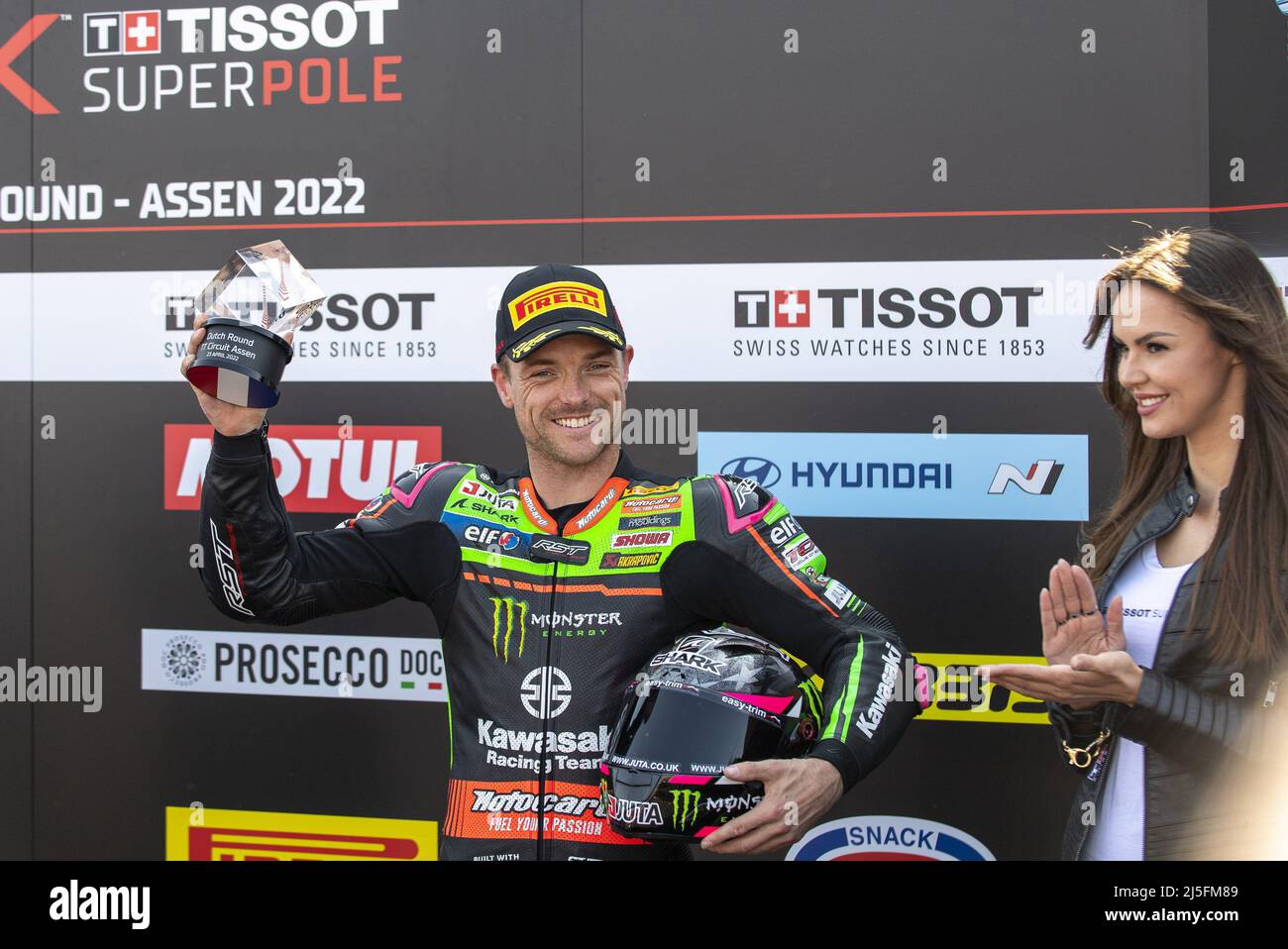 April 23, 2022, Assen (Netherlands, Netherlands: Assen (Netherlands), Netherlands, TT Assen Circuit, April 23, 2022, N°22 Alex Lowes GBR Kawasaki ZX-10RR Kawasaki Racing Team WorldSBK 2° st during Motul Dutch Round - April 23, 2022, Assen (Netherlands, Netherlands: Assen (Netherlands), Netherlands, TT Assen Circuit, April 23, 2022, N°22 Alex Lowes GBR Kawasaki ZX-10RR Kawasaki Racing Team WorldSBK 2° st during Motul Dutch Round -