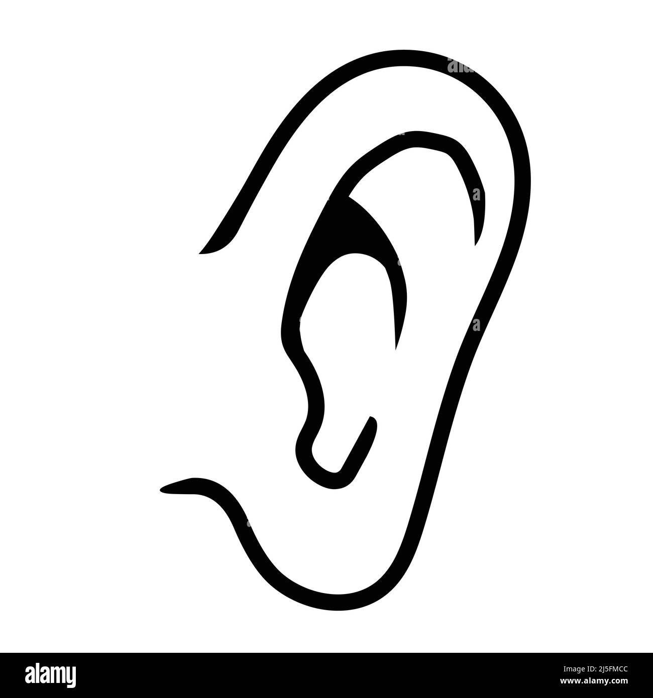 2 Ears Clipart Black And White