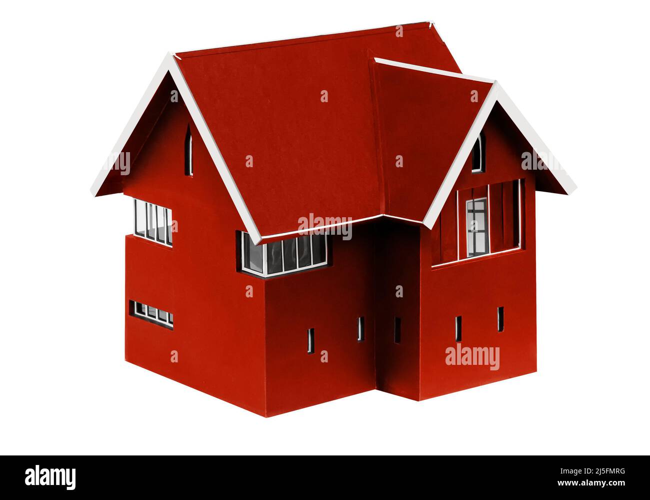 Decorative miniature house model isolated on white Stock Photo - Alamy