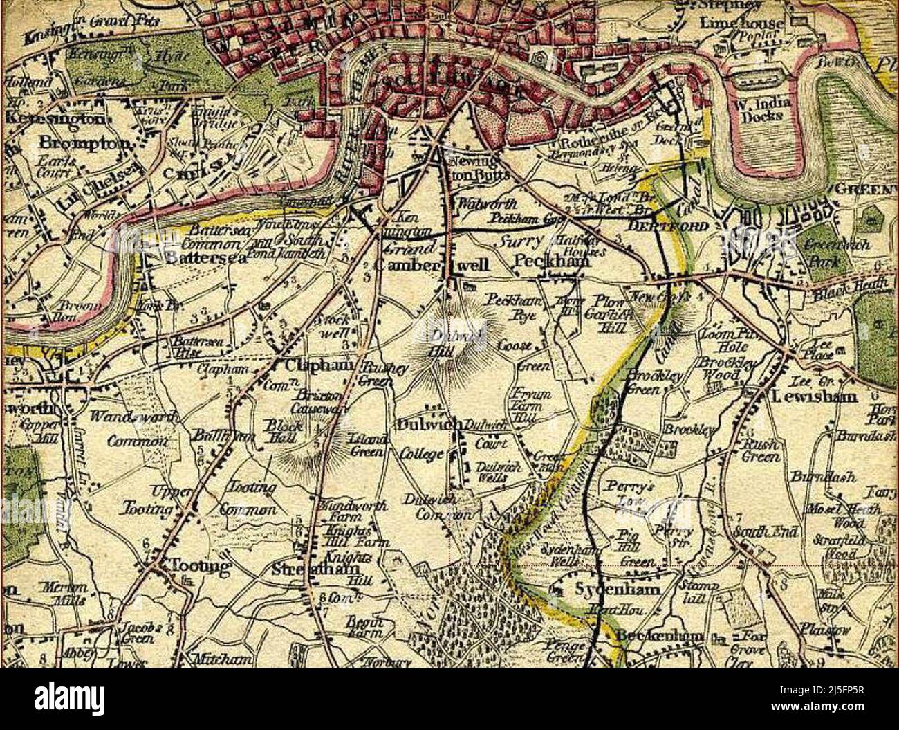 Map of london 1800 hi-res stock photography and images - Alamy
