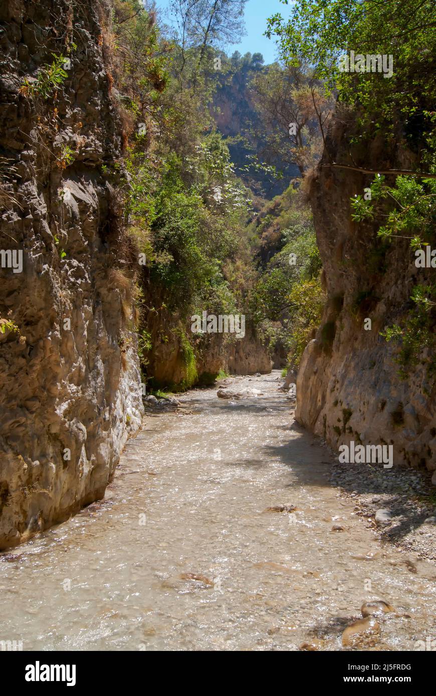 hiking route along the river Chillar in Nerja Stock Photo Alamy