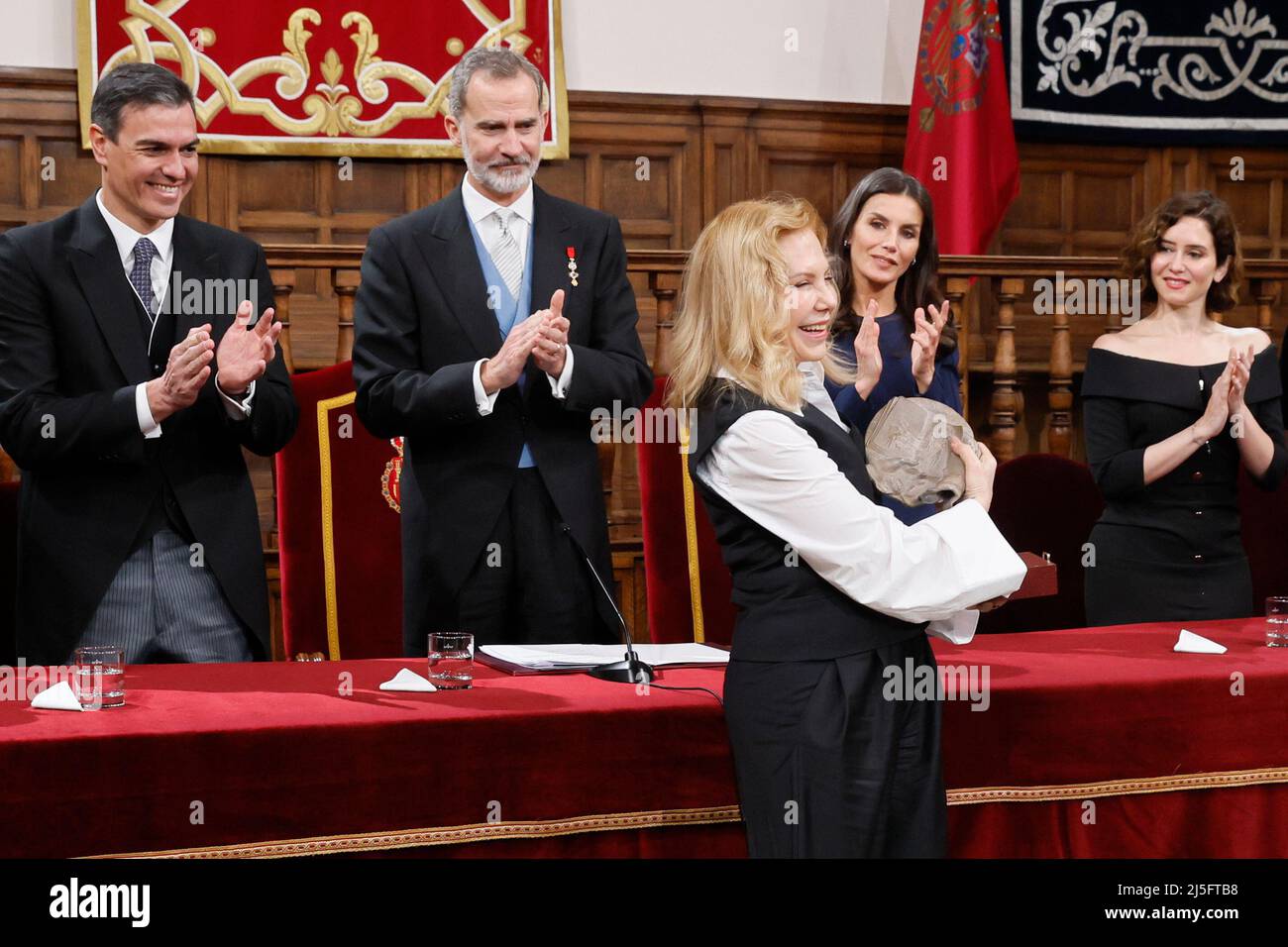 Madrid, Spain. 22nd Apr, 2022. 22042022 Madrid Queen Letizia and King