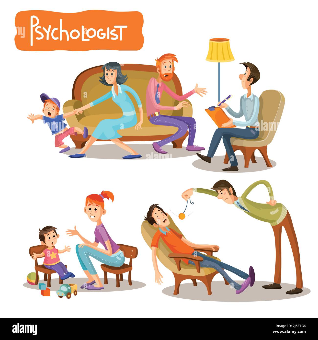 Psychiatrist couch cartoon hi-res stock photography and images - Alamy