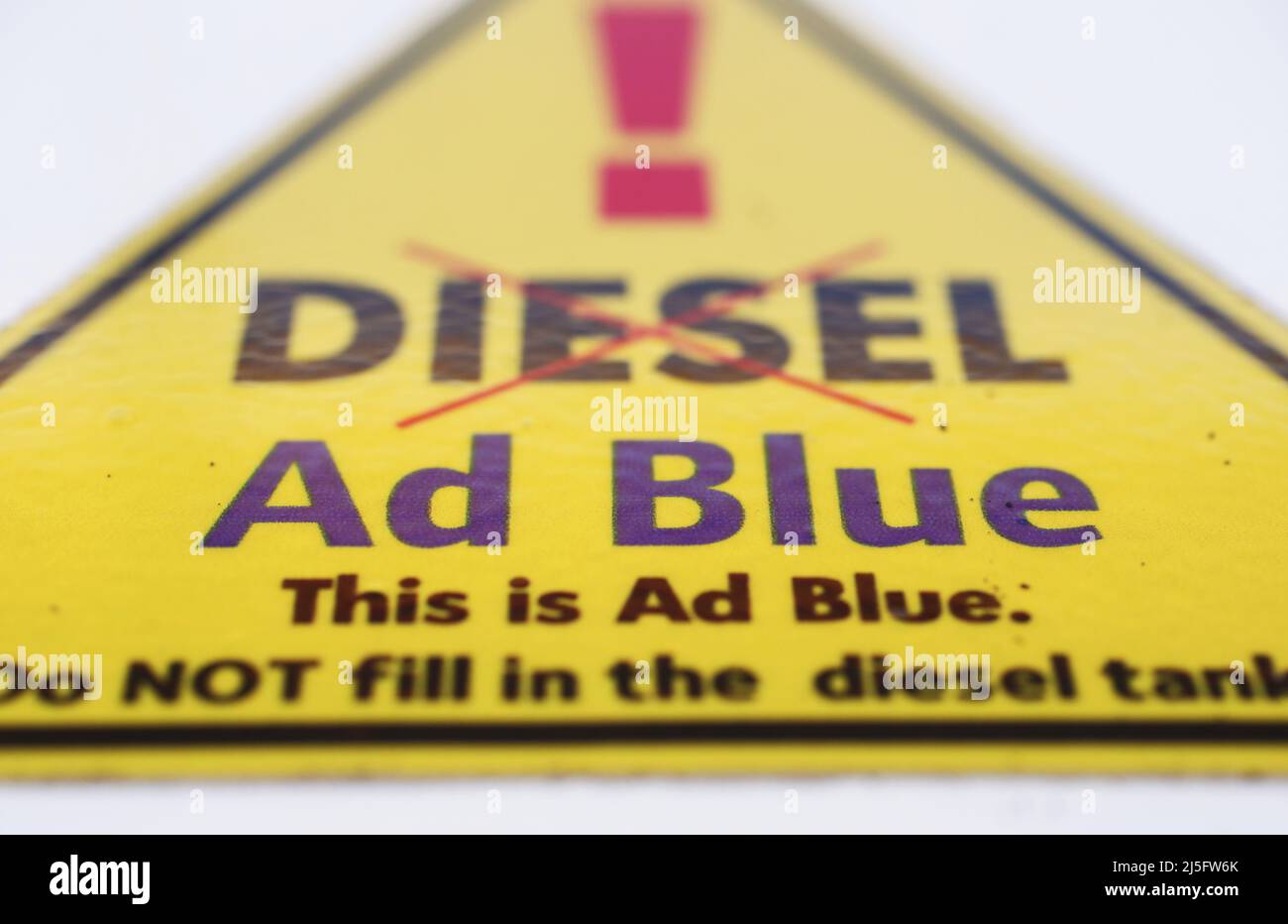 AdBlue signs at a fuel station Stock Photo Alamy