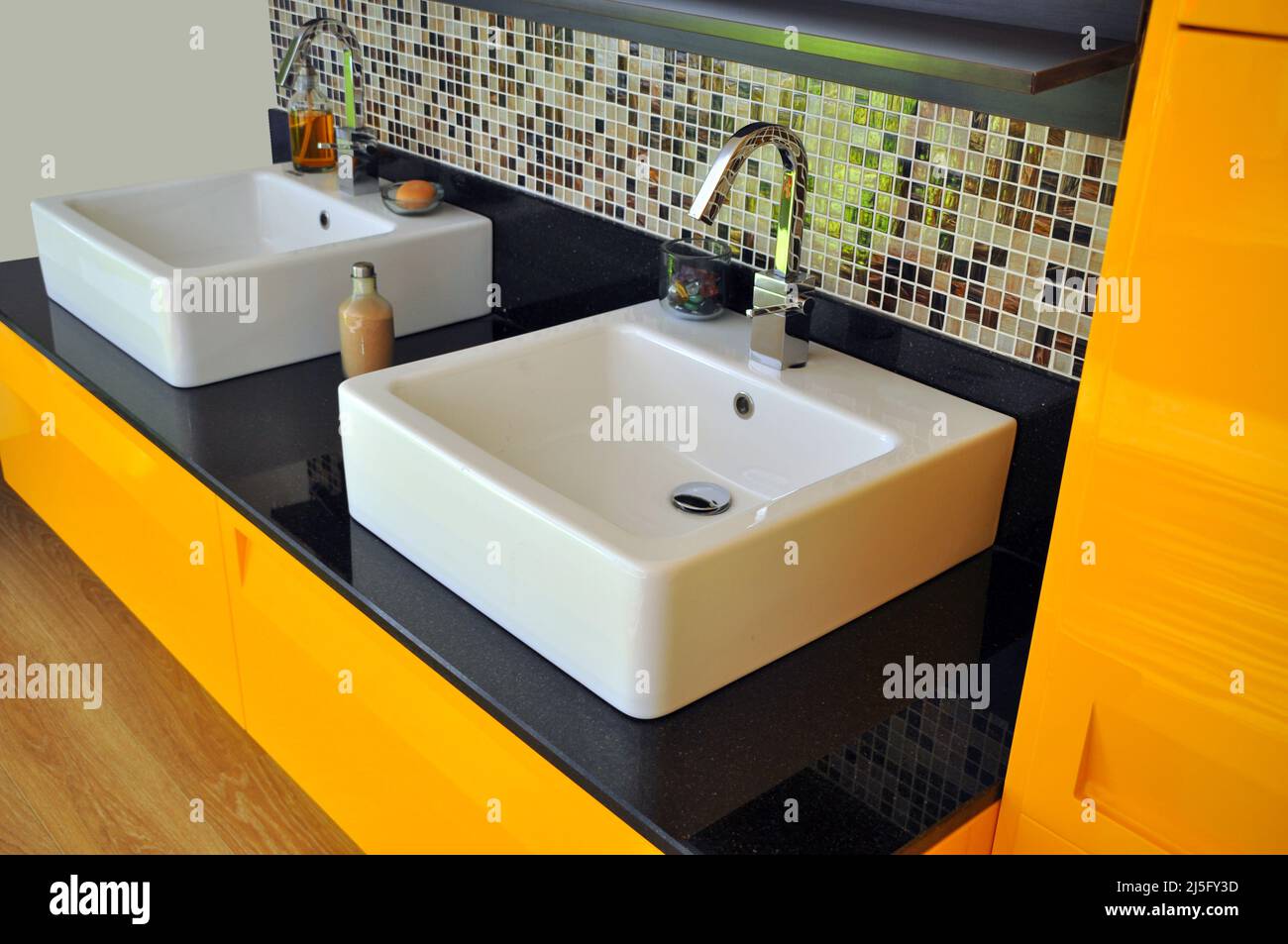 Modern luxury and clean bathroom sink and design Stock Photo