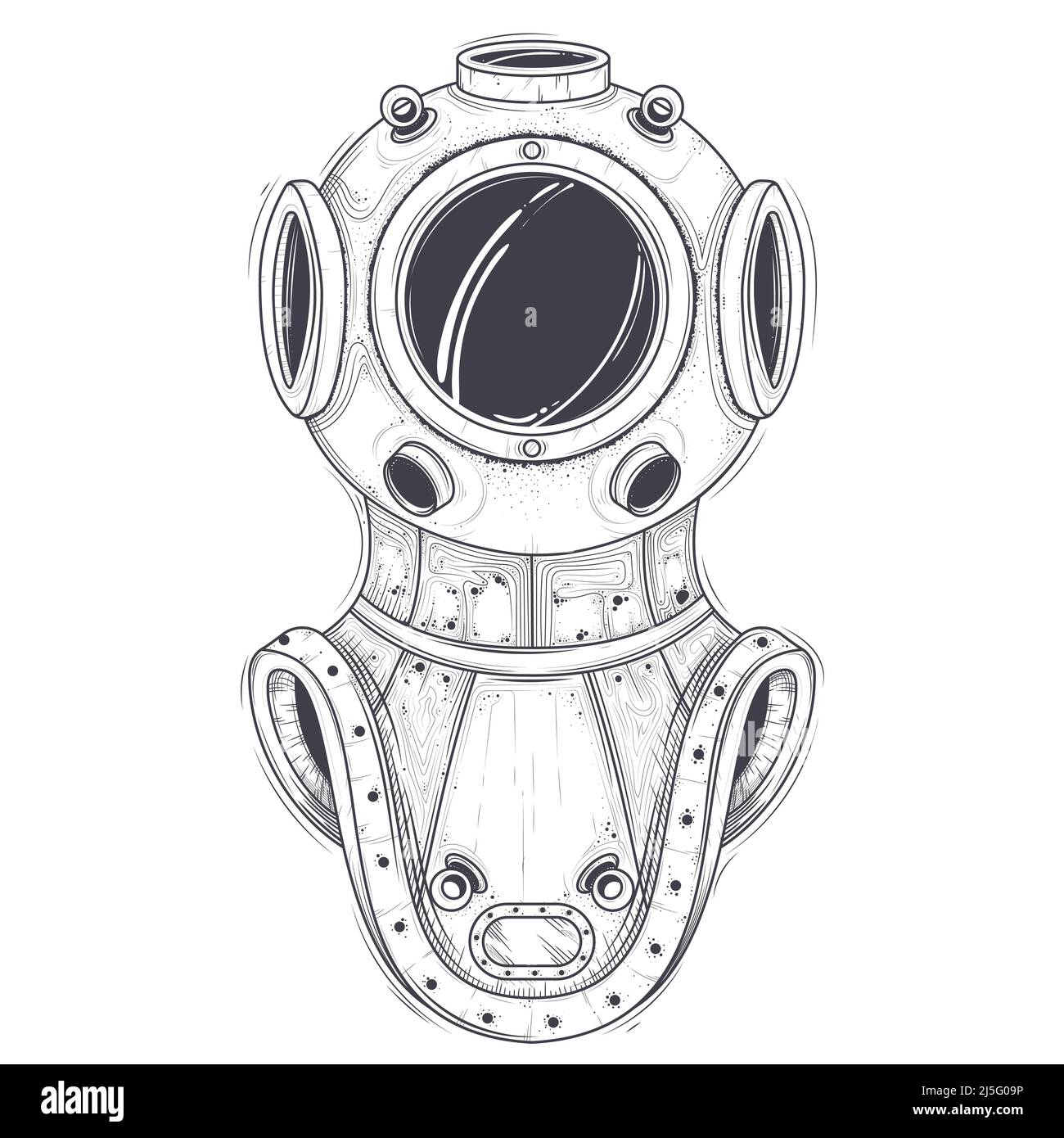 Old Diving Suit Drawing