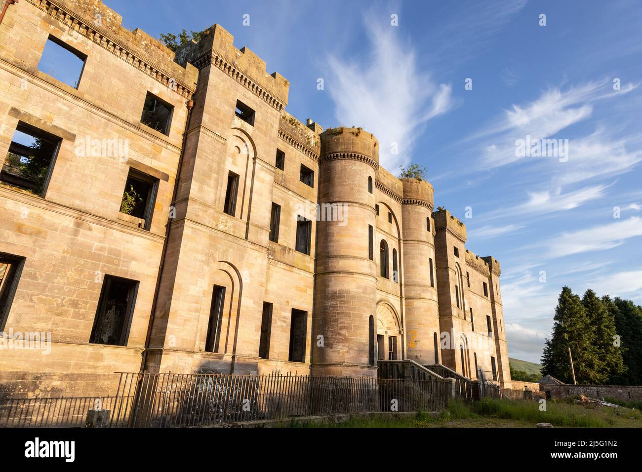 Ruins of Dalquharran castle in Ayrshire, Scotland Stock Photo