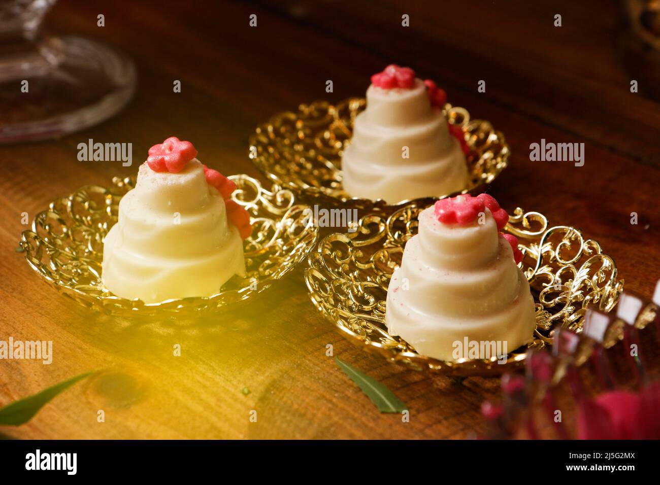 Delicious party sweets in cake design, celebration sweets, reception food Stock Photo