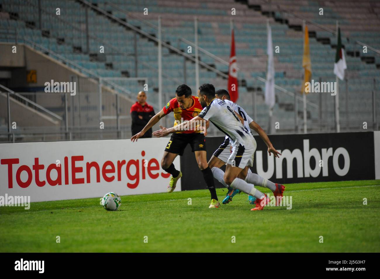 Tunis Tunisia 22nd Apr 22 Tunis Tunisia 22 April 22 The Esperance Sportive De Tunis Est Play Against Es Setif At The Rades Stadium In The Tunisian Capital For The Caf African