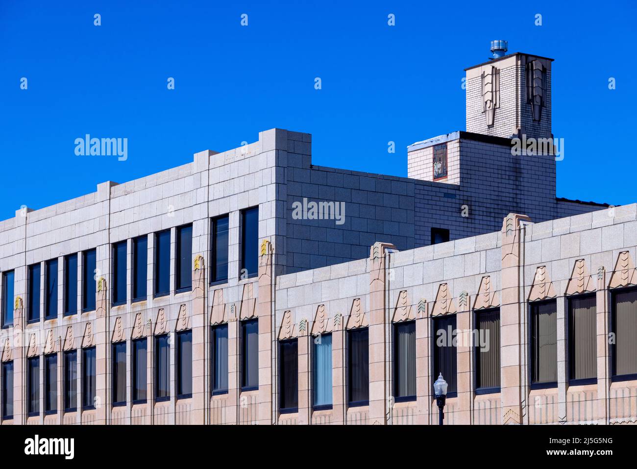 The John H. Schaefer Building, art deco style, now Advanced Urgent Care, Dearborn, Michigan, USA Stock Photo