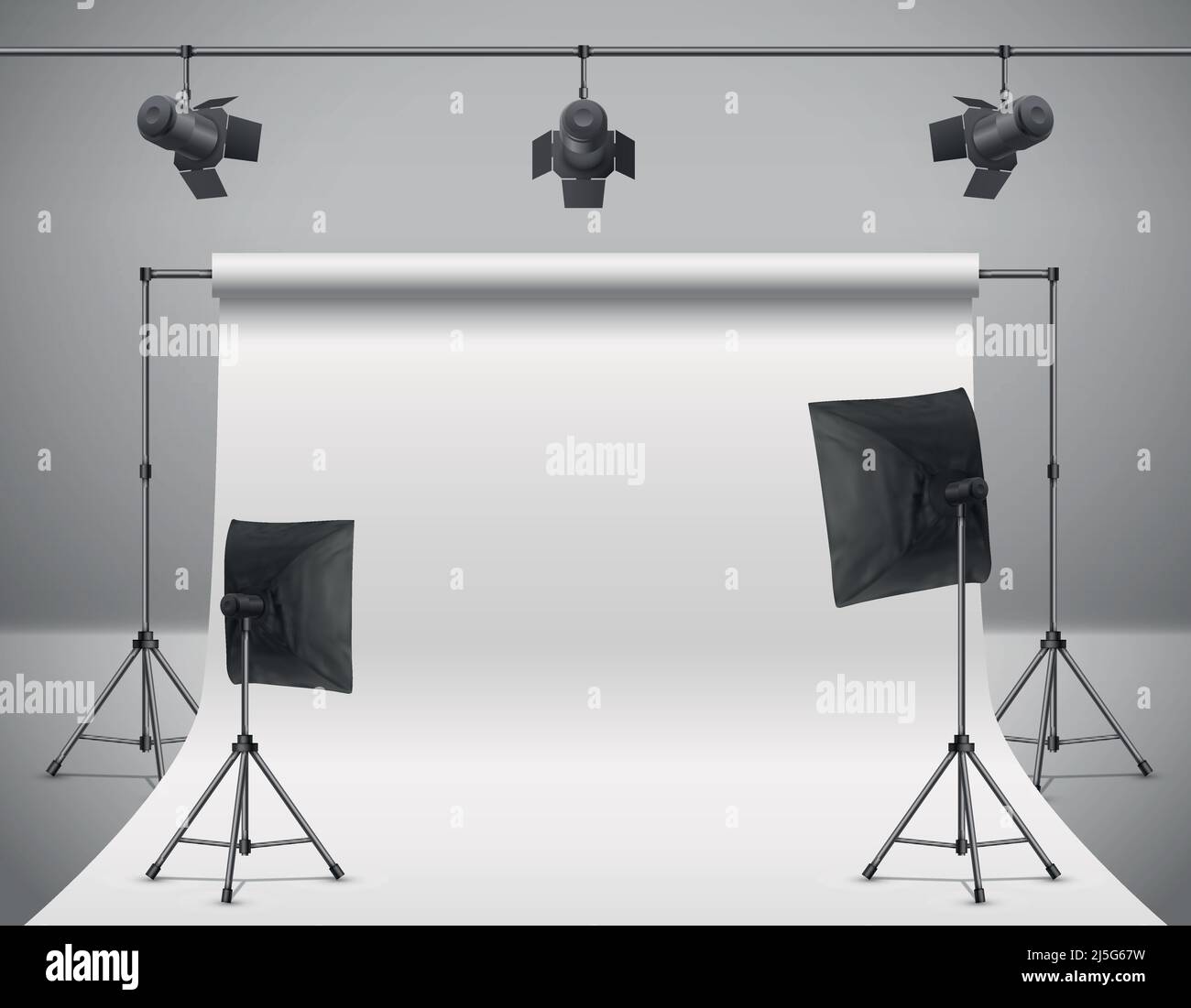 softbox con flash en trípode para una ilustración vectorial de estudio  fotográfico aislada en fondo blanco 12407302 Vector en Vecteezy