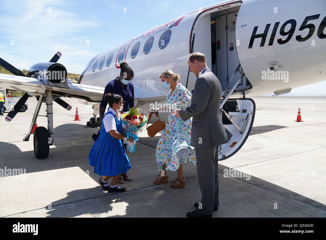 The Earl and the Countess of Wessex arrive at Argyle International