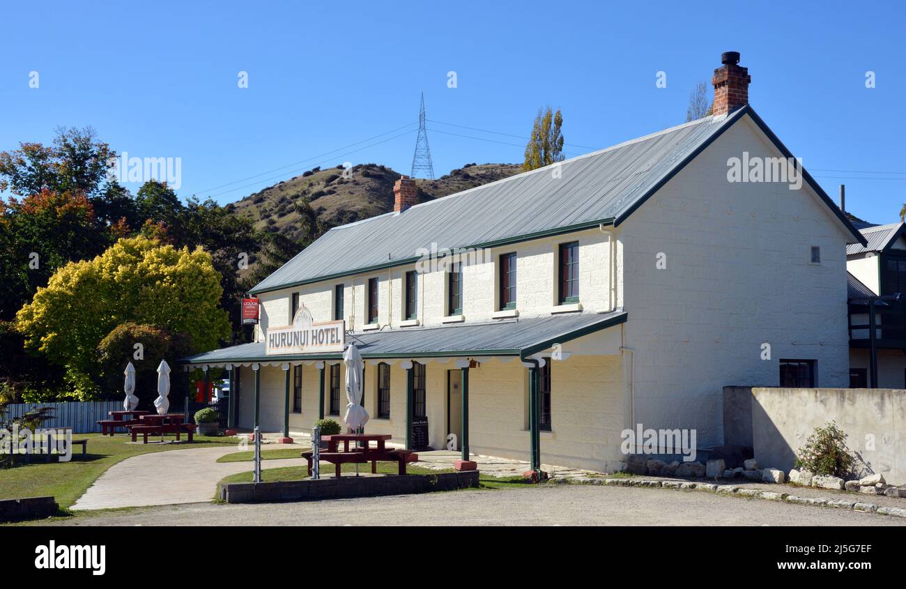 Canterbury, New Zealand - April 11, 2022; The Historic Hurunui Hotel in  North Canterbury holds the longest continuous liquor license (since 1860) in Stock Photo