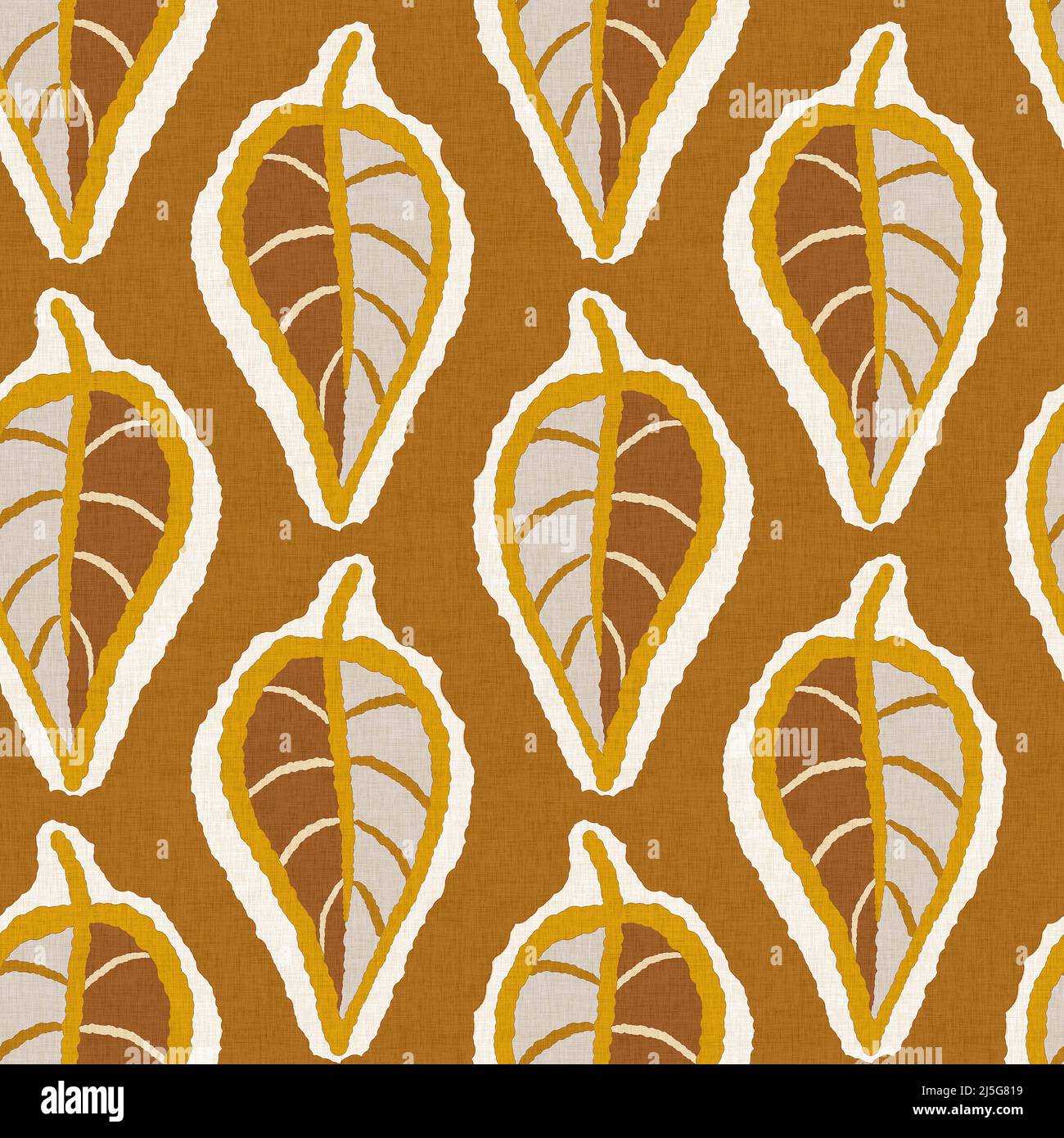 Gender neutral foliage leaf seamless raster background. Simple