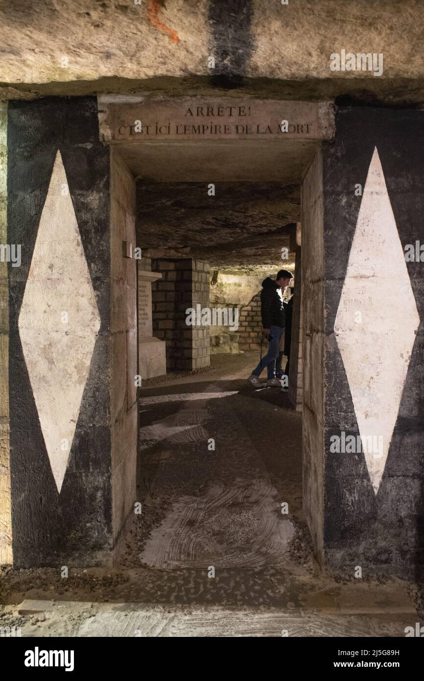 Paris the inscription “Stop! This is the empire of death” at the