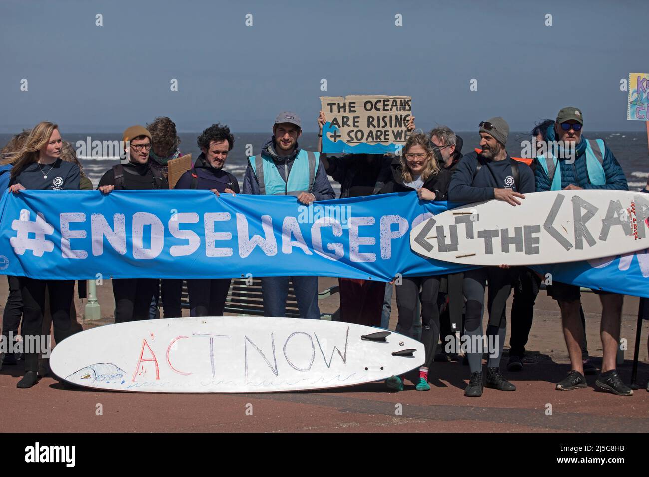 Portobello, Edinburgh, Scotland, UK. 23rd April 2022. End Sewage