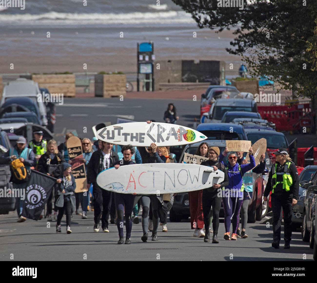 Portobello, Edinburgh, Scotland, UK. 23rd April 2022. End Sewage