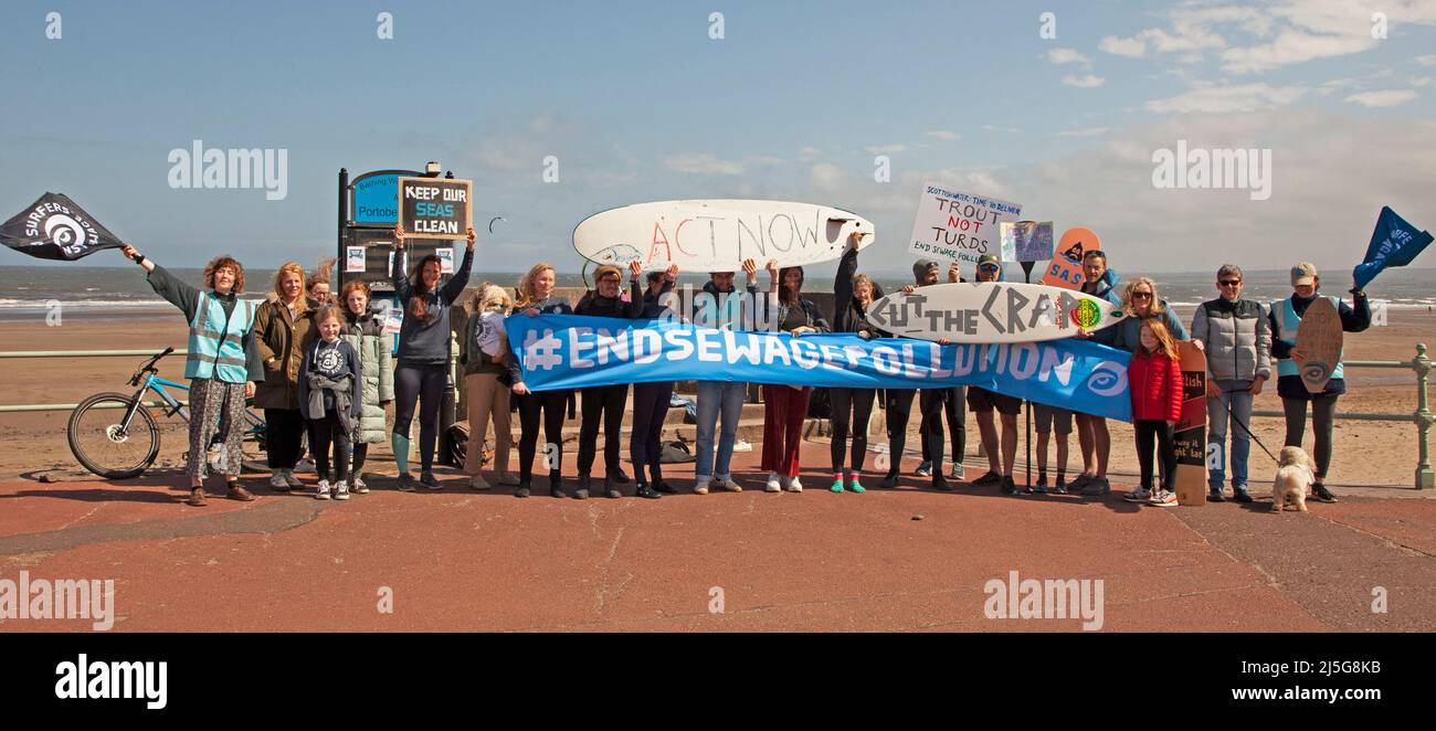 Portobello, Edinburgh, Scotland, UK. 23rd April 2022. End Sewage