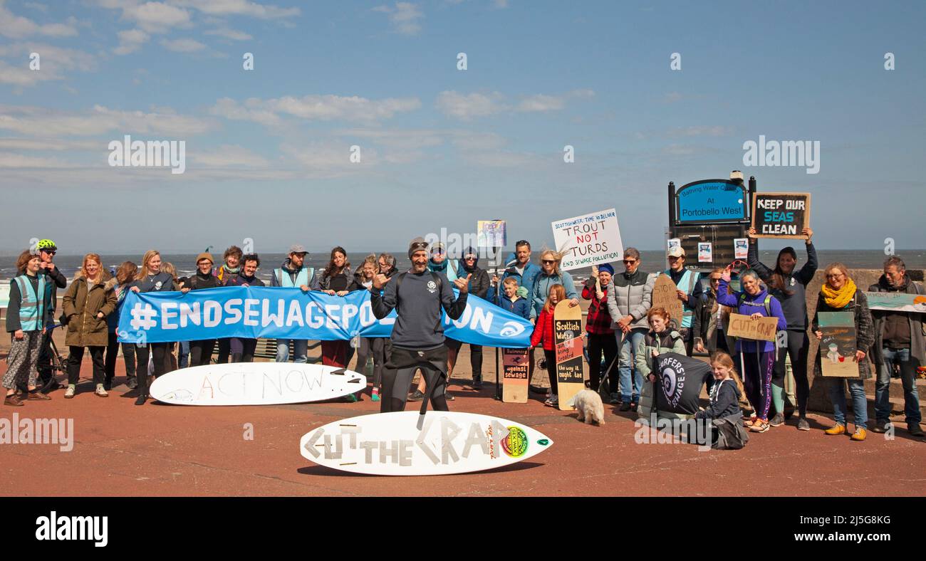 Portobello, Edinburgh, Scotland, UK. 23rd April 2022. End Sewage