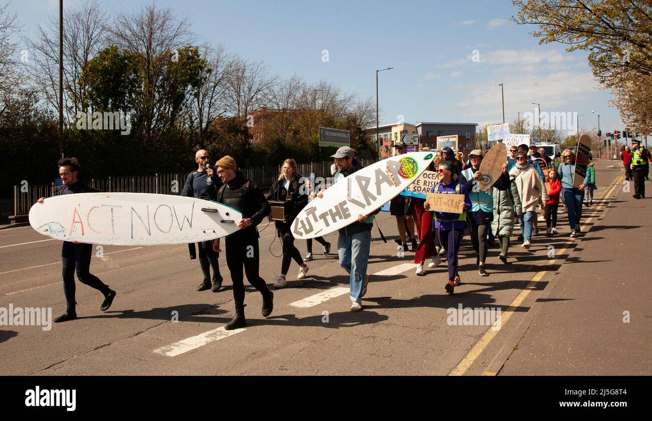 Portobello, Edinburgh, Scotland, UK. 23rd April 2022. End Sewage