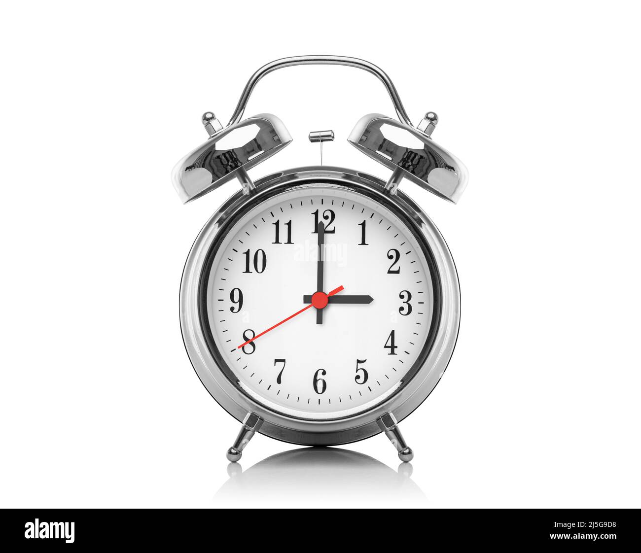 Alarm clock isolated on white background Stock Photo - Alamy