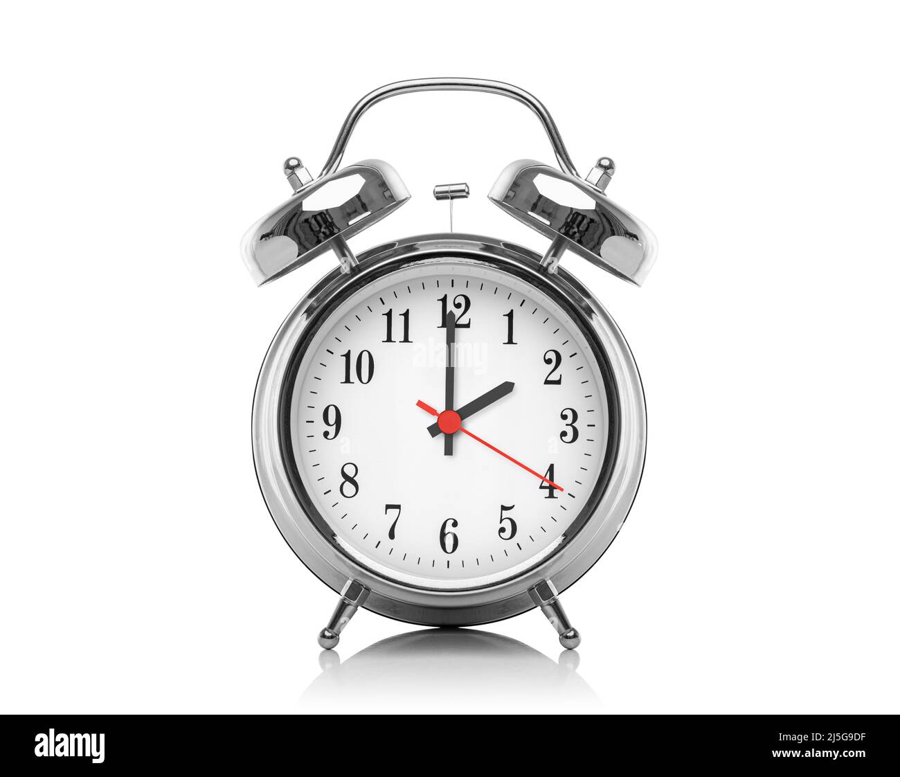 Alarm clock isolated on white background Stock Photo - Alamy