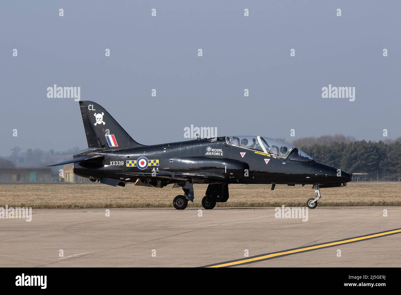 XX339 Royal Air Force British Aerospace Hawk T.1 100 Squadron at RAF Leeming 21st March 2022 Stock Photo