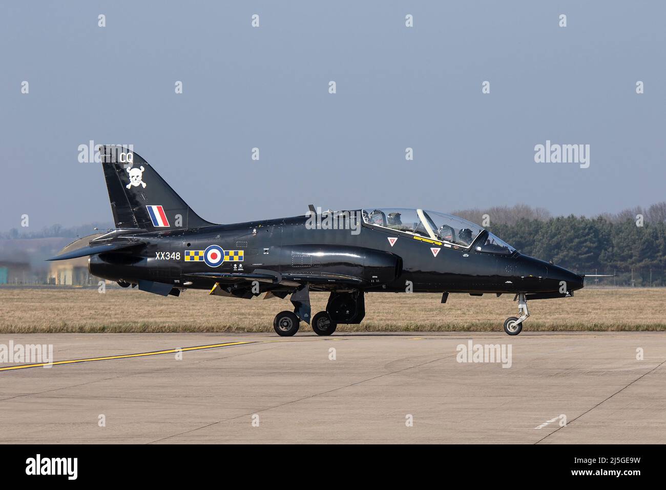 XX348 Royal Air Force British Aerospace Hawk T.1 100 Squadron at RAF Leeming 21st March 2022 Stock Photo