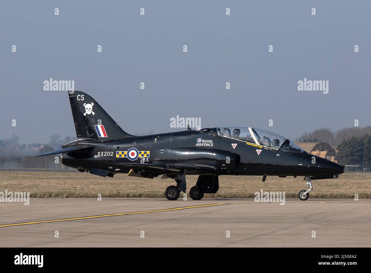 XX202 Royal Air Force British Aerospace Hawk T.1 100 Squadron at RAF Leeming 21st March 2022 Stock Photo