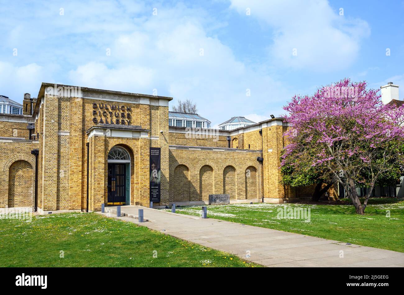 Dulwich Village, London, UK: Dulwich Picture Gallery in Dulwich, south London. This is the oldest public art gallery in England. Designed by John Soan Stock Photo