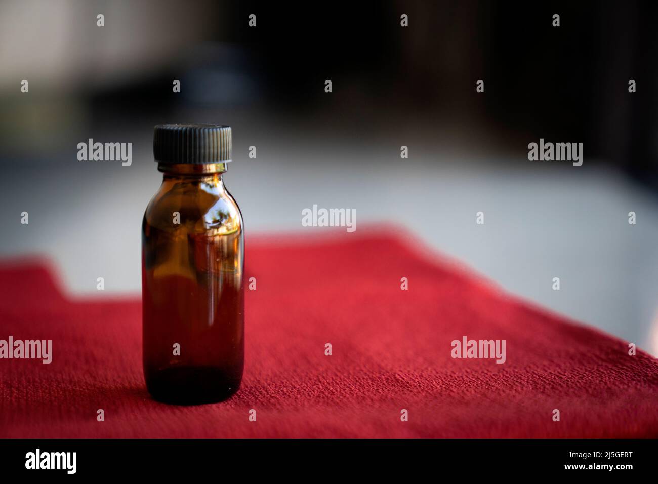 Mockup Amber Glass Bottle Stock Photo Alamy