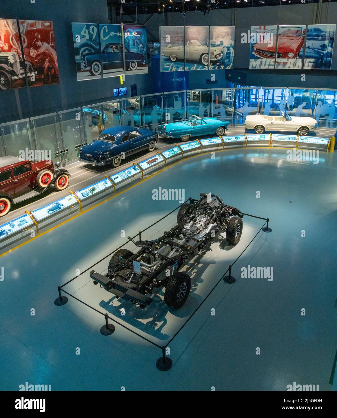 legacy Gallery, Ford Rouge Factory Tour, Dearborn, Michigan, USA Stock Photo