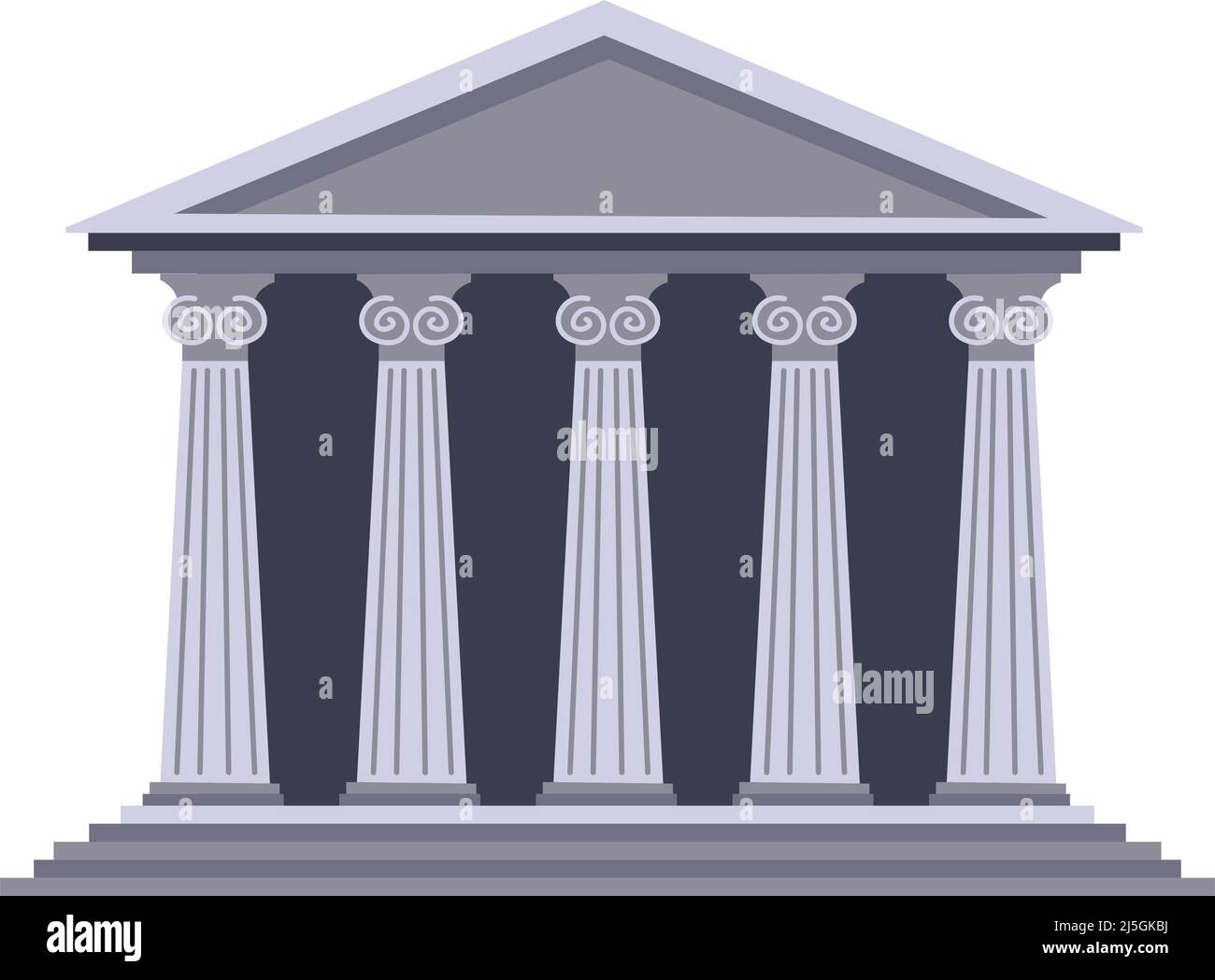 Ancient Greece building, theatre cultural heritage Stock Vector