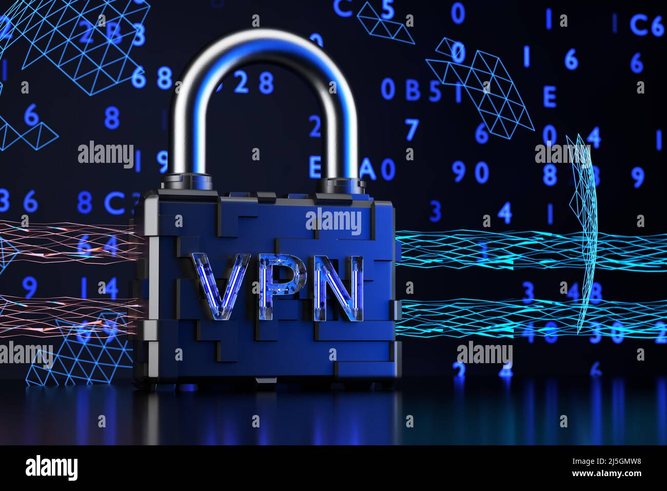 vpn technology concept. The concept of data protection technology using ...