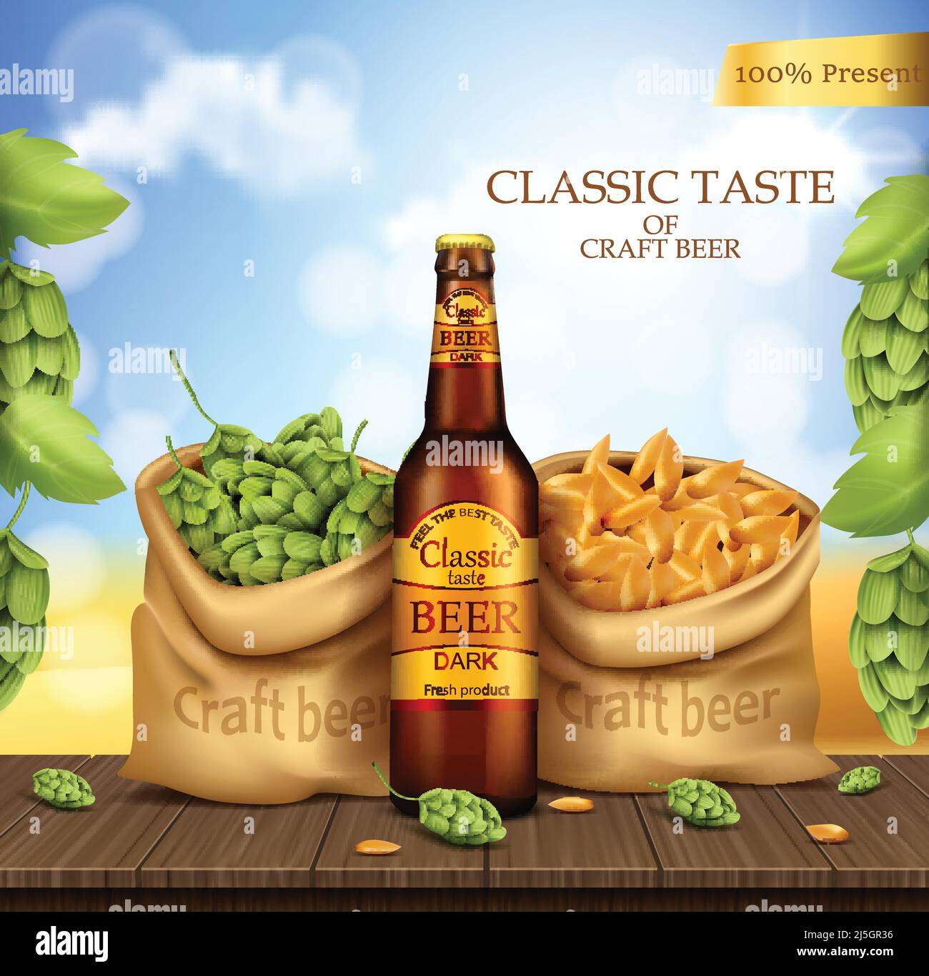 Wet hops Stock Vector Images Alamy