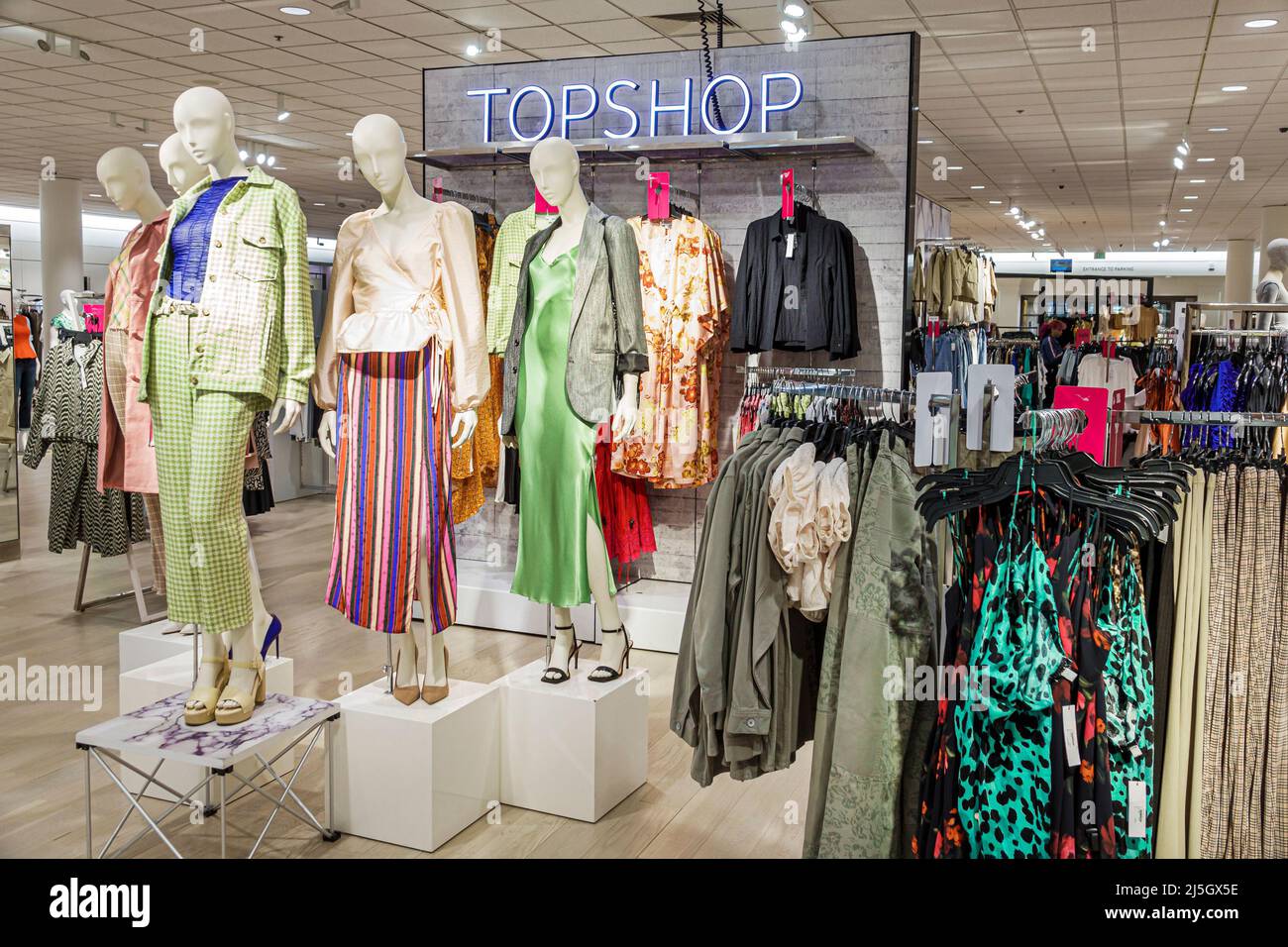 Miami Florida Coral Gables Shops at Merrick Park upscale outdoor shopping  mall Nordstrom Department Store inside interior retail display sale TopShop  Stock Photo - Alamy